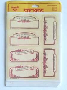 Vintage 1979 Hallmark Ambassador Kitchen Stickers